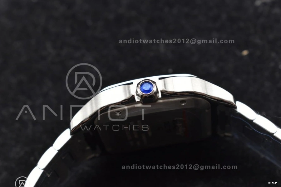 MIYOTA Black de Best SS 1:1 Santos Edition Dial on Cartier BVF SS Gray Bracelet 40mm Bezel 9015 0401